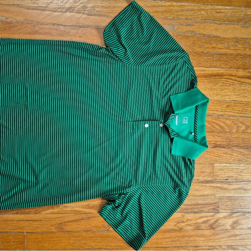 Cutter & Buck Emerald Striped Polo